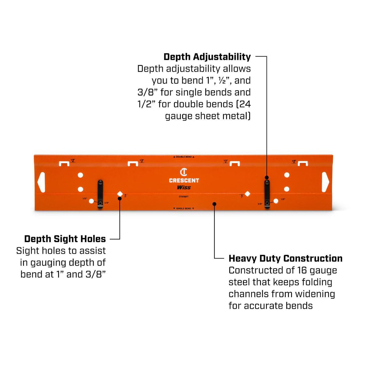 Wiss CTH18FT 18" HVAC Sheet Metal Folding Tool