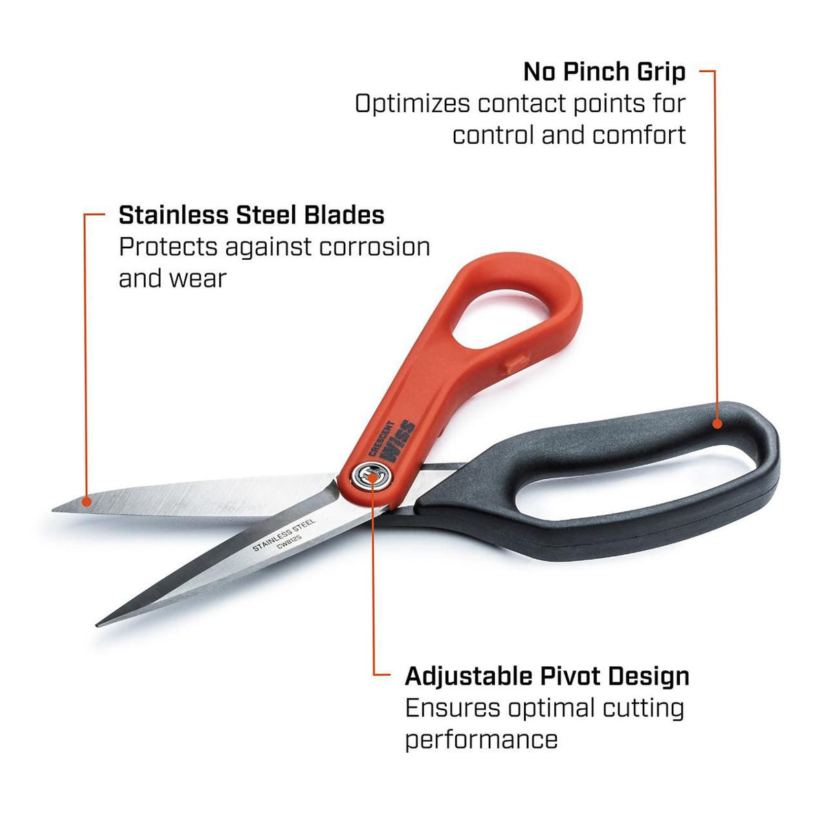 Wiss CW812S 8-1/2" Stainless Steel All Purpose Tradesman Shears