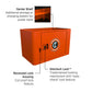 Crescent IUC1DLCRM RAILWORKS Single Door Steel Security Panel Lockable Storage