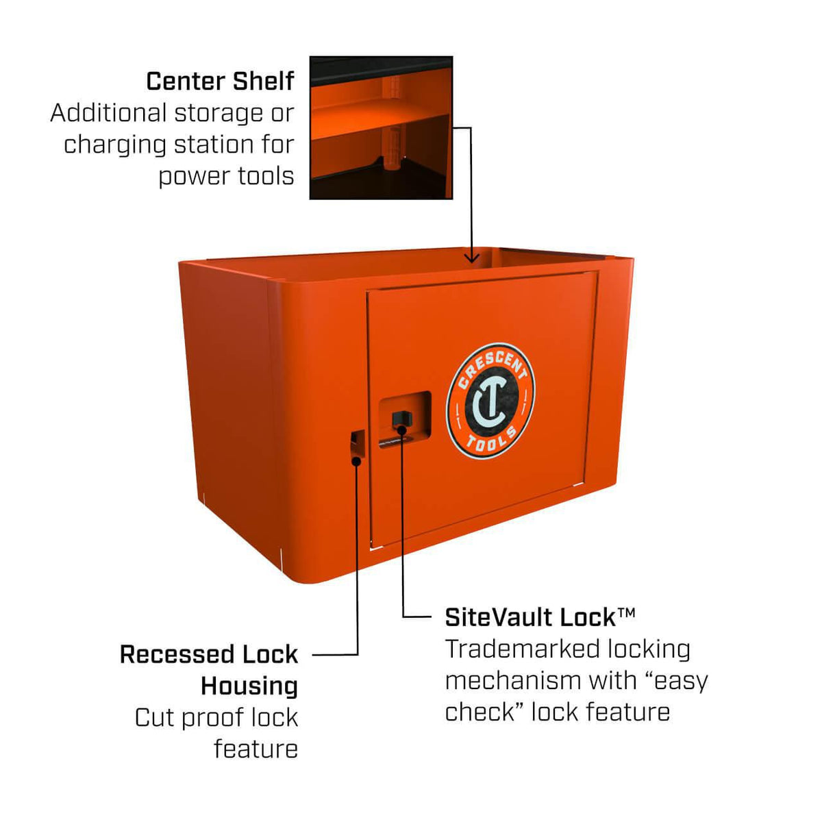 Crescent IUC1DLCRM RAILWORKS Single Door Steel Security Panel Lockable Storage