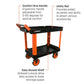 Crescent IUC2S8CBM RAILWORKS 2 Shelf Industrial Utility Cart with 8" Casters