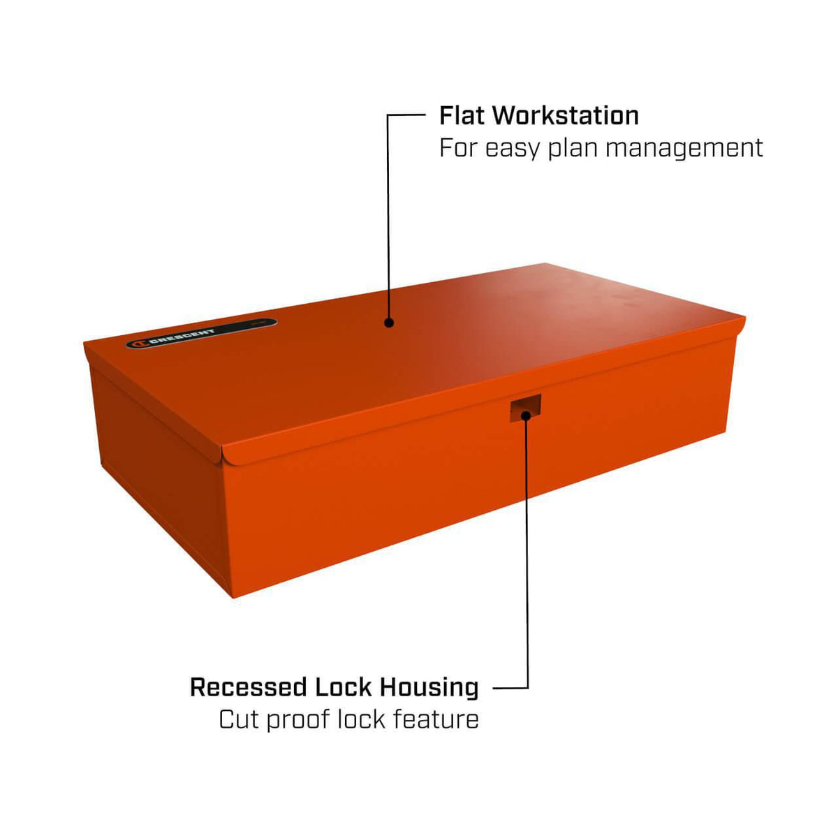 Crescent IUCFWLCRM RAILWORKS Top Shelf Lockable Flat Workstation