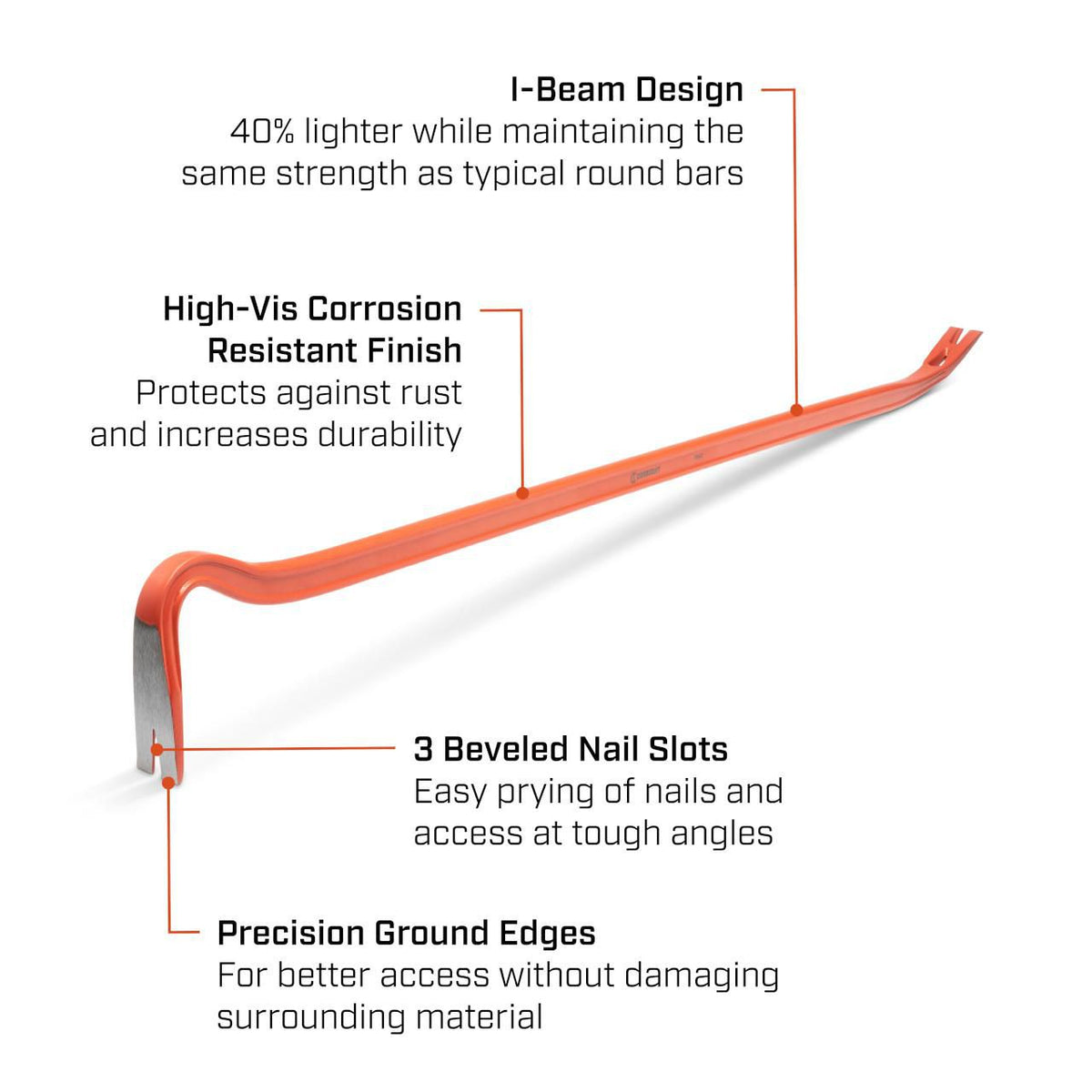 Crescent PB24 24" Steel Wrecking Bar