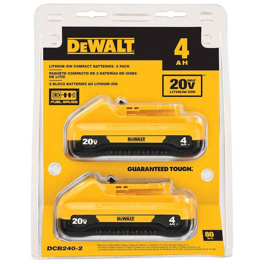 Dewalt DCB240-2 20V Max* Compact 4 Ah Battery (2 Pk)