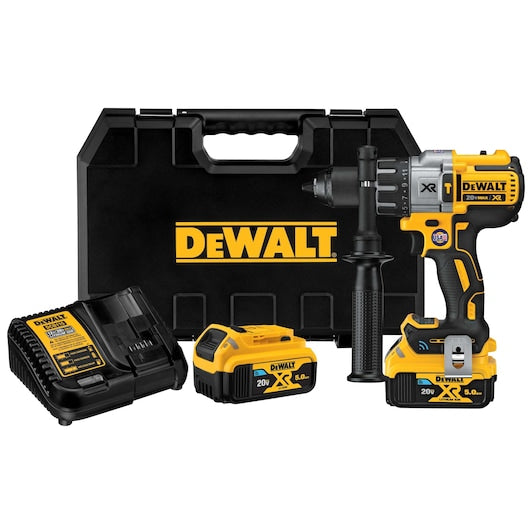 Dewalt DCD997CP2BT 20V Max* 1/2 In Xr® Brushless Cordless Hammer Drill/Driver Kit With Integrated Bluetooth® And Tool Connect Batteries