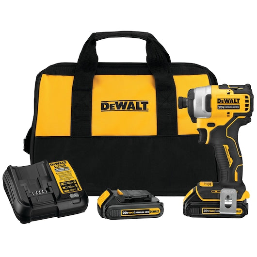 Dewalt DCF809C2 Atomic Compact Series 20V Max Brushless 1/4 In Impact Driver Kits