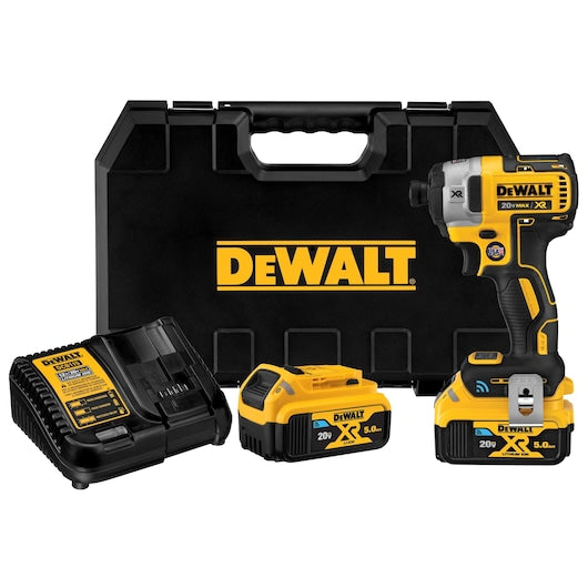 Dewalt DCF888P2BT 20V Max* Xr® Brushless Tool Connect Impact Driver Kit (W/ Tool Connect Batteries)