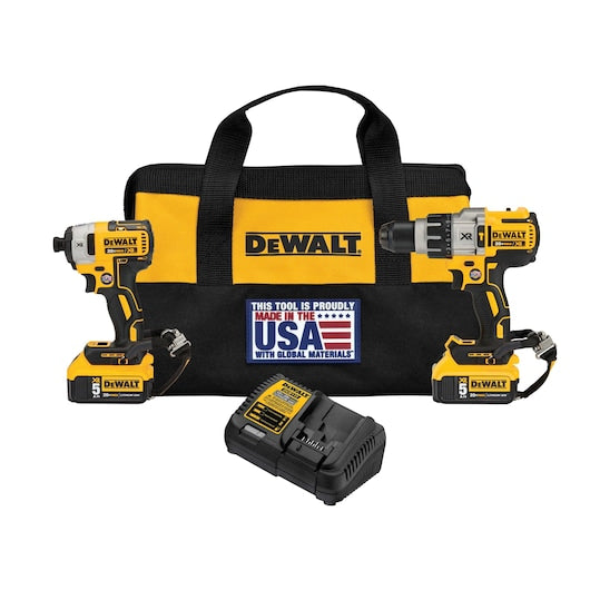 Dewalt DCK299P2LR 20V Max* Xr® Hammer Drill/Impact Driver Combo Kit With Lanyard Ready Attachment Points