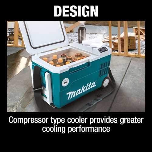 Makita DCW180Z 18V X2 LXT® Lithium‑Ion, 12V/24V DC Auto, and AC Cooler/Warmer, Tool Only