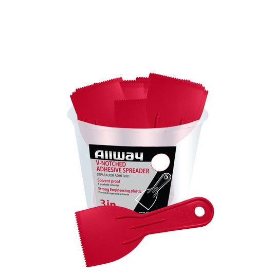 Allway DS30V 3" Celcon Plastic V-Notched Spreaders, Bucket of 25