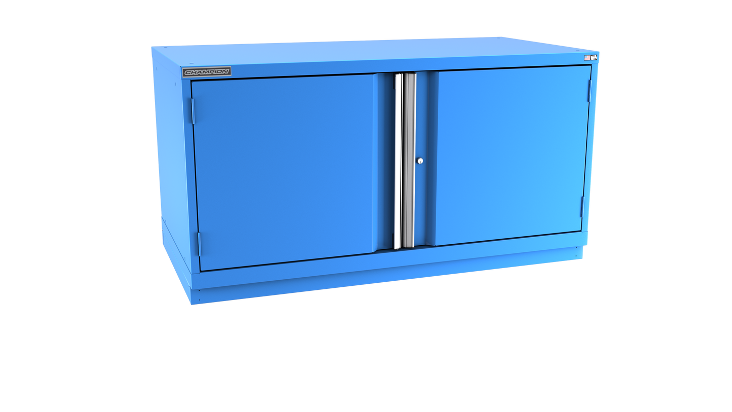 Champion Tool Storage DW1200-2FDIL-FTB-BB 2-Door Standard Depth Modular Cabinet DW1200 | 56-1/2"W x 29-7/8"H x 28-1/2"D, Bright Blue