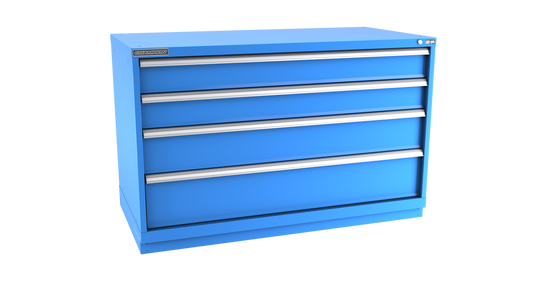 Champion Tool Storage DW1500-0401-ILC-FTB-BB 4-Drawer Standard Depth Modular Cabinet DW0401 | 56-1/2"W x 35-7/8"H x 28-1/2"D, Bright Blue