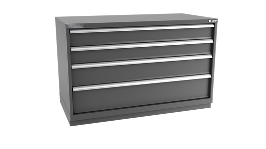 Champion Tool Storage DW1500-0401-ILC-FTB-DG 4-Drawer Standard Depth Modular Cabinet DW0401 | 56-1/2"W x 35-7/8"H x 28-1/2"D, Dark Gray