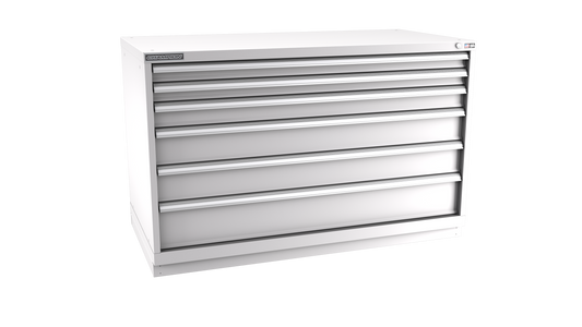 Champion Tool Storage DW1500-0601-ILC-FTB-LG 6-Drawer Standard Depth Modular Cabinet DW0601 | 56-1/2"W x 35-7/8"H x 28-1/2"D, Light Gray