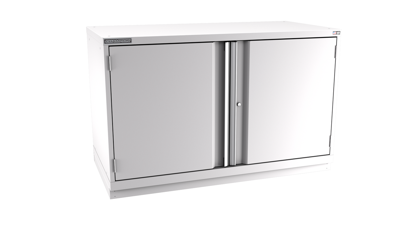 Champion Tool Storage DW1500-2FDIL-FTB-LG 2-Door Standard Depth Modular Cabinet DW1500 | 56-1/2"W x 35-7/8"H x 28-1/2"D, Light Gray