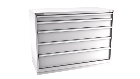 Champion Tool Storage DW1800-0501-ILC-FTB-LG 5-Drawer Standard Depth Modular Cabinet DW0501 | 56-1/2"W x 41-3/4"H x 28-1/2"D, Light Gray