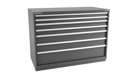 Champion Tool Storage DW1800-0701-ILC-FTB-DG 7-Drawer Standard Depth Modular Cabinet DW0701 | 56-1/2"W x 41-3/4"H x 28-1/2"D, Dark Gray