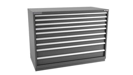 Champion Tool Storage DW1800-0901-ILC-FTB-DG 9-Drawer Standard Depth Modular Cabinet DW0901 | 56-1/2"W x 41-3/4"H x 28-1/2"D, Dark Gray