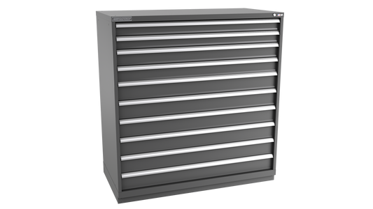 Champion Tool Storage DW2700-1001-ILC-FTB-DG 10-Drawer Standard Depth Modular Cabinet DW1001 | 56-1/2"W x 59-1/2"H x 28-1/2"D, Dark Gray