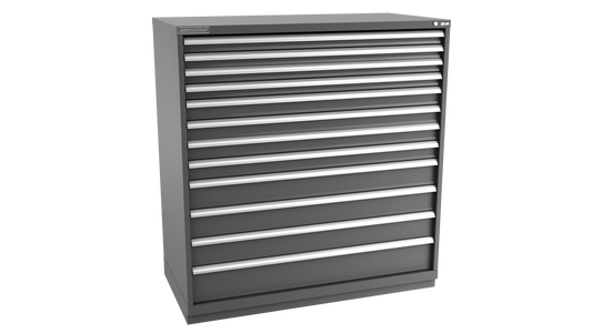 Champion Tool Storage DW2700-1201-ILC-FTB-DG 12-Drawer Standard Depth Modular Cabinet DW1201 | 56-1/2"W x 59-1/2"H x 28-1/2"D, Dark Gray