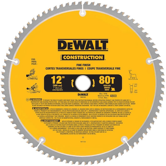 Dewalt DW3123 12" 32Teeth Circular Saw