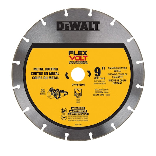 Dewalt DWAFV8901 Flexvolt® 9 In. Metal Cutting Diamond Wheel