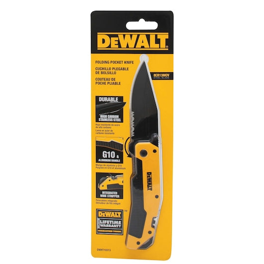 Dewalt DWHT10313 - Premium Folding Pocket Knife with Steel Blade, Reliable Tool for Everyday Use