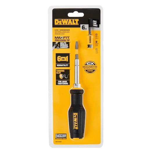 Dewalt DWHT66569 Max Fit® 6-In-1 Multi-Bit Screwdriver