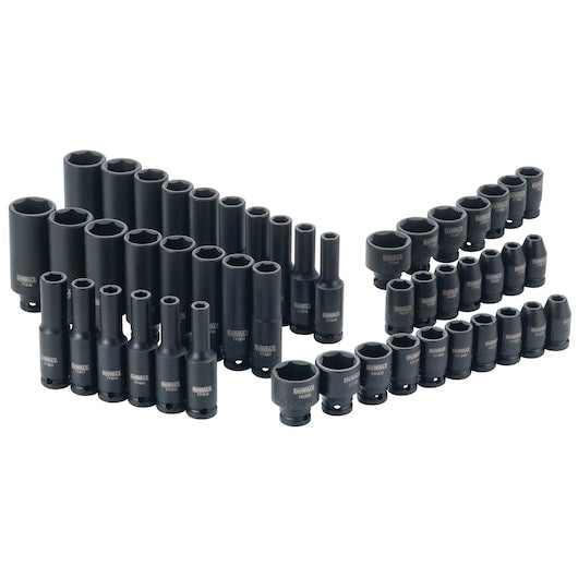 Dewalt DWMT19251 1/4 In. Drive Combination Impact Socket Set 6 Pt (48 Pc.)