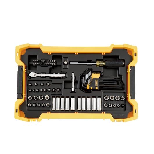 Dewalt DWMT45402 1/4 In And 3/8 In Mechanic Tool Set With Toughsystem® 2.0 Tray And Lid (131 Pc)