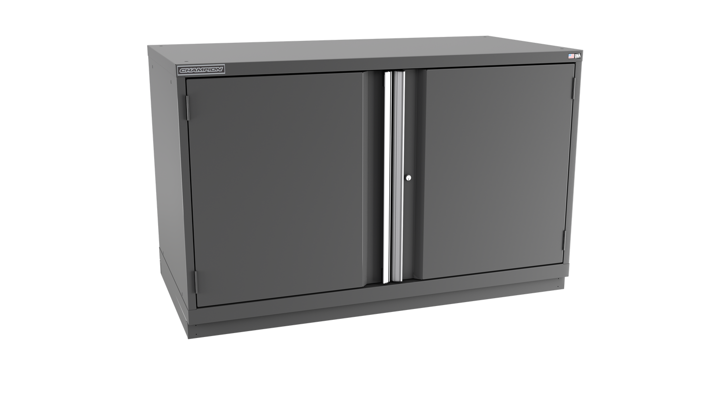 Champion Tool Storage DWS1500-2FDIL-FTB-DG 2-Door Shallow Depth Modular Cabinet DWS1500 | 56-1/2"W x 35-7/8"H x 22-1/2"D, Dark Gray