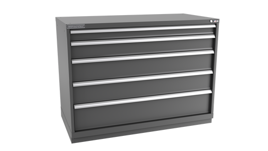 Champion Tool Storage DWS1800-0501-ILC-FTB-DG 5-Drawer Shallow Depth Modular Cabinet DWS0501 | 56-1/2"W x 41-3/4"H x 22-1/2"D, Dark Gray