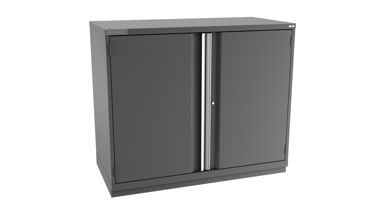 Champion Tool Storage DWS2100-2FDIL-FTB-DG 2-Door Shallow Depth Modular Cabinet DWS2100 | 56-1/2"W x 45-1/4"H x 22-1/2"D, Dark Gray