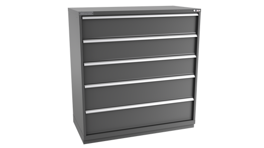 Champion Tool Storage DWS2700-0501-ILC-FTB-DG 5-Drawer Shallow Depth Modular Cabinet DWS0501 | 56-1/2"W x 59-1/2"H x 22-1/2"D, Dark Gray