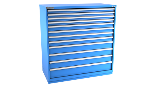 Champion Tool Storage DWS2700-1201-ILC-FTB-BB 12-Drawer Shallow Depth Modular Cabinet DWS1201 | 56-1/2"W x 59-1/2"H x 22-1/2"D, Bright Blue
