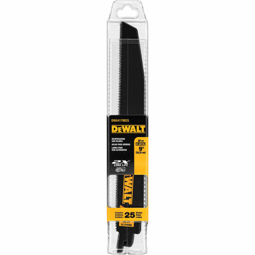 Dewalt DWA4179B25 2X Long Life Wood And Metal Cutting Reciprocating Saw Blades