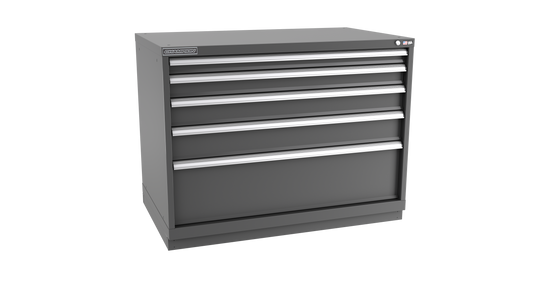 Champion Tool Storage EW1500-0501-ILC-FTB-DG 5-Drawer Standard Depth Modular Cabinet EW0501 | 47"W x 35-7/8"H x 28-1/2"D, Dark Gray