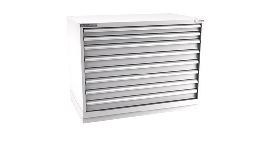 Champion Tool Storage EW1500-0801-ILC-FTB-LG 8-Drawer Standard Depth Modular Cabinet EW0801 | 47"W x 35-7/8"H x 28-1/2"D, Light Gray
