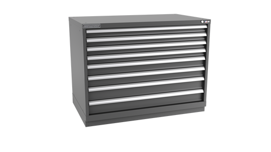 Champion Tool Storage EW1500-0802-ILC-FTB-DG 8-Drawer Standard Depth Modular Cabinet EW0802 | 47"W x 35-7/8"H x 28-1/2"D, Dark Gray