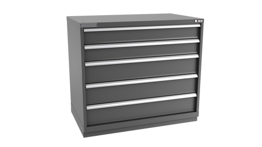 Champion Tool Storage EW1800-0501-ILC-FTB-DG 5-Drawer Standard Depth Modular Cabinet EW0501 | 47"W x 41-3/4"H x 28-1/2"D, Dark Gray