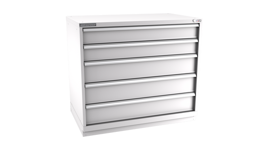 Champion Tool Storage EW1800-0501-ILC-FTB-LG 5-Drawer Standard Depth Modular Cabinet EW0501 | 47"W x 41-3/4"H x 28-1/2"D, Light Gray