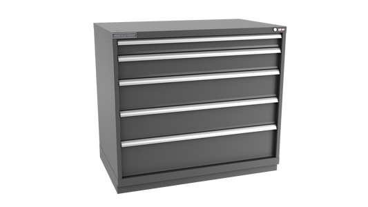 Champion Tool Storage EW1800-0502-ILC-FTB-DG 5-Drawer Standard Depth Modular Cabinet EW0502 | 47"W x 41-3/4"H x 28-1/2"D, Dark Gray