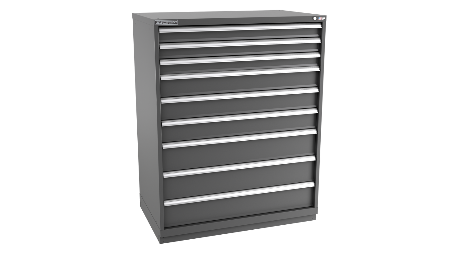 Champion Tool Storage EW2700-0901-ILC-FTB-DG 9-Drawer Standard Depth Modular Cabinet EW0901 | 47"W x 59-1/2"H x 28-1/2"D, Dark Gray