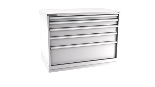 Champion Tool Storage EWS1500-0501-ILC-FTB-LG 5-Drawer Shallow Depth Modular Cabinet EWS0501 | 47"W x 35-7/8"H x 22-1/2"D, Light Gray