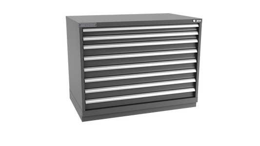 Champion Tool Storage EWS1500-0801-ILC-FTB-DG 8-Drawer Shallow Depth Modular Cabinet EWS0801 | 47"W x 35-7/8"H x 22-1/2"D, Dark Gray