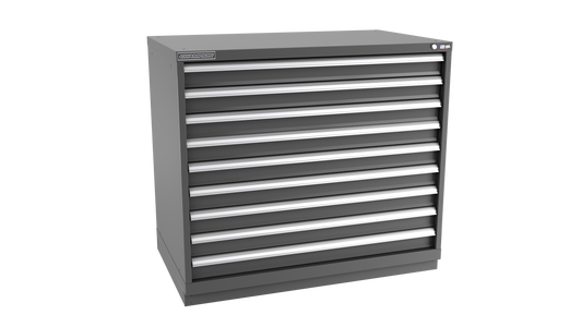 Champion Tool Storage EWS1800-0901-ILC-FTB-DG 9-Drawer Shallow Depth Modular Cabinet EWS0901 | 47"W x 41-3/4"H x 22-1/2"D, Dark Gray