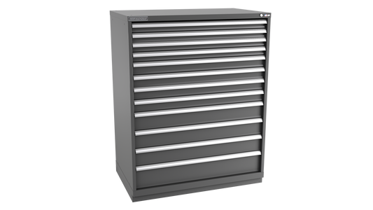 Champion Tool Storage EWS2700-1201-ILC-FTB-DG 12-Drawer Shallow Depth Modular Cabinet EWS1201 | 47"W x 59-1/2"H x 22-1/2"D, Dark Gray