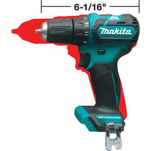 Makita FD07Z 12V max CXT® Lithium‑Ion Brushless Cordless 3/8" Driver‑Drill, Tool Only