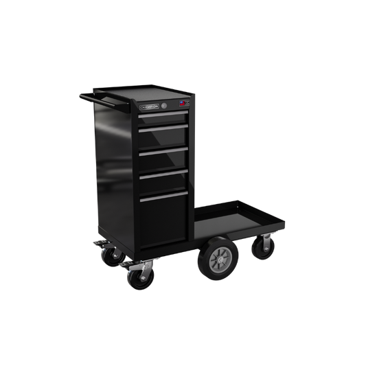 Champion Tool Storage FMP1505LMC-BK 5-Drawer Standard Depth 41" FMPRO Maintenance Locker Cab | 41"W x 45"H x 20"D, Gloss Black