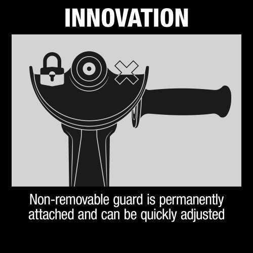 Makita GA4553R 4‑1/2" Paddle Switch Angle Grinder, with Non‑Removable Guard